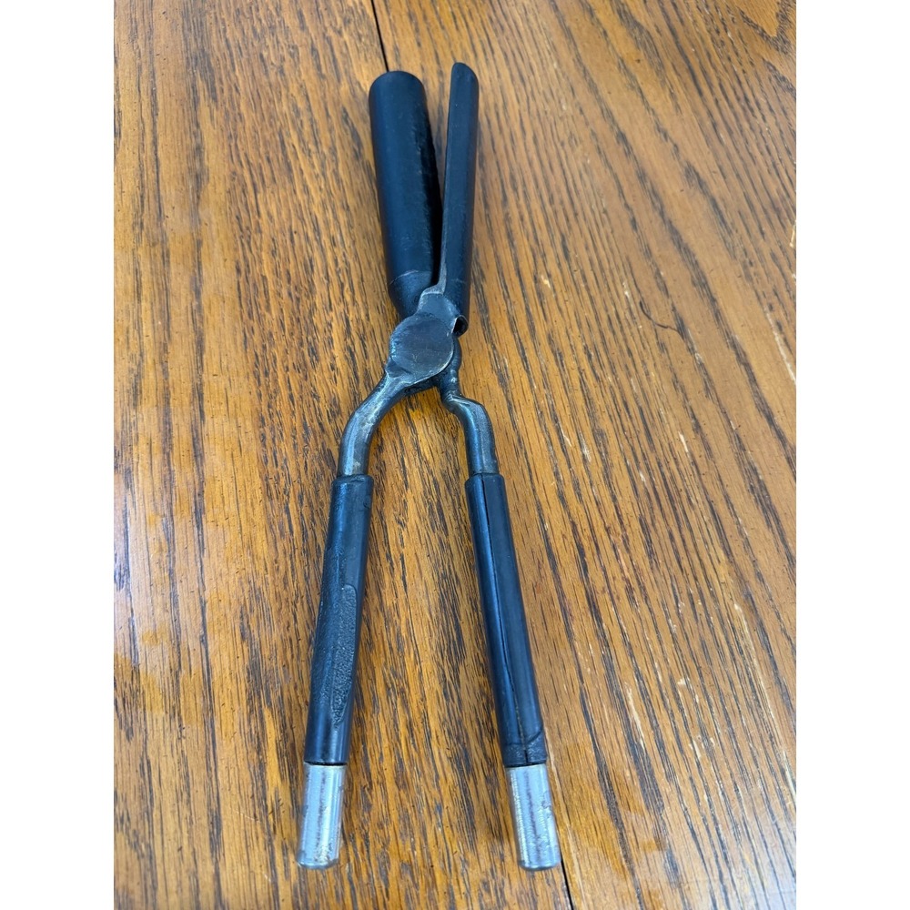 Vintage " Barrel Marcel Waves Curling Tong with Black Handles, Stove Heated3.4